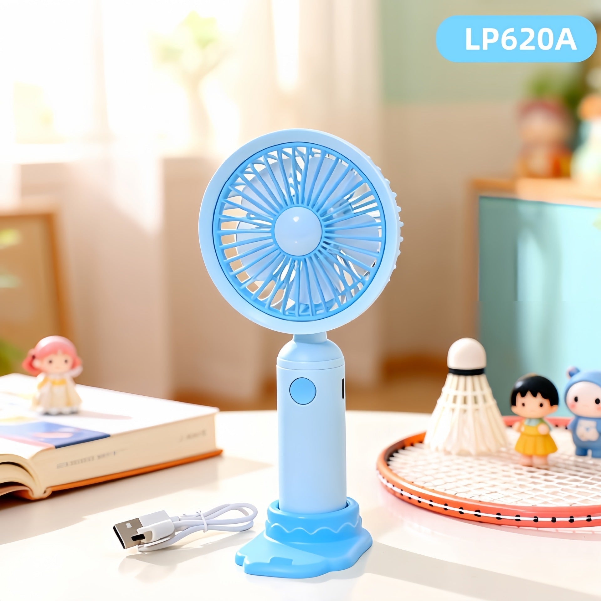 Portable Mini Fan with Flexible Mount USB Connection Compact Personal Cooling for Women