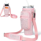 Women's Insulated Water Bottle with Versatile Carrying Bag Durable and Stylish Design