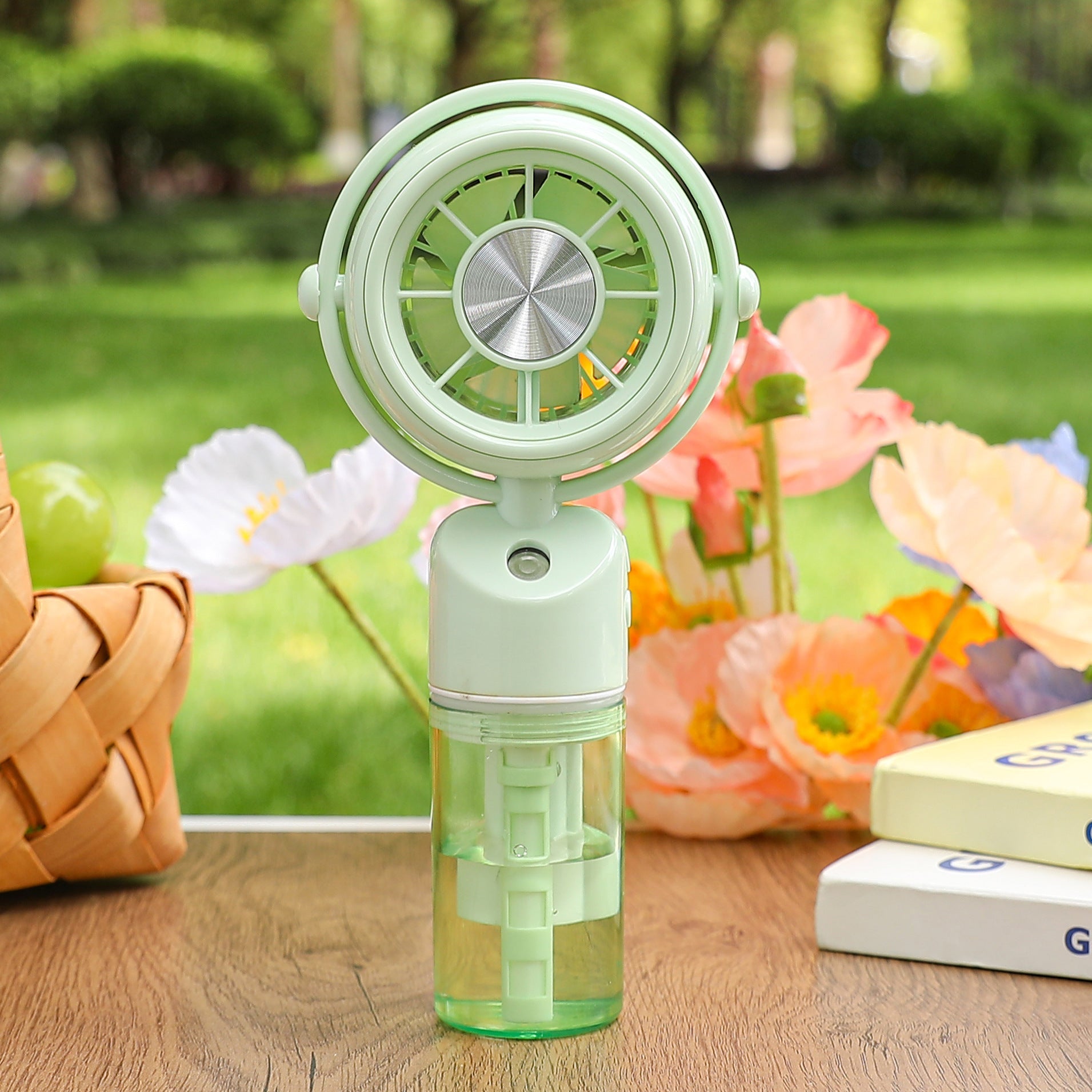 Mist Cooling Handheld Fan Rechargeable Portable Personal Fan with Misting Function
