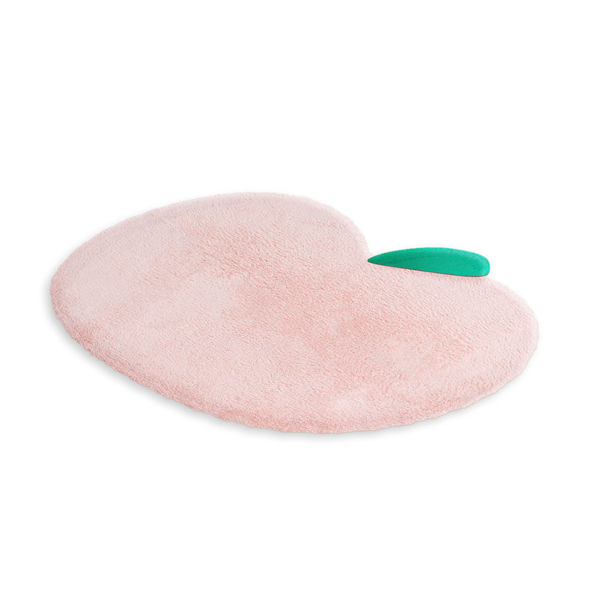Funny Citrus Bath Mat Non-Slip Soft Bathroom Rug with Green Leaf Design by Harrow