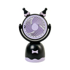 Portable Mini Handheld Fan with Playful Cat Design Lightweight Rechargeable Personal Cooling Fan