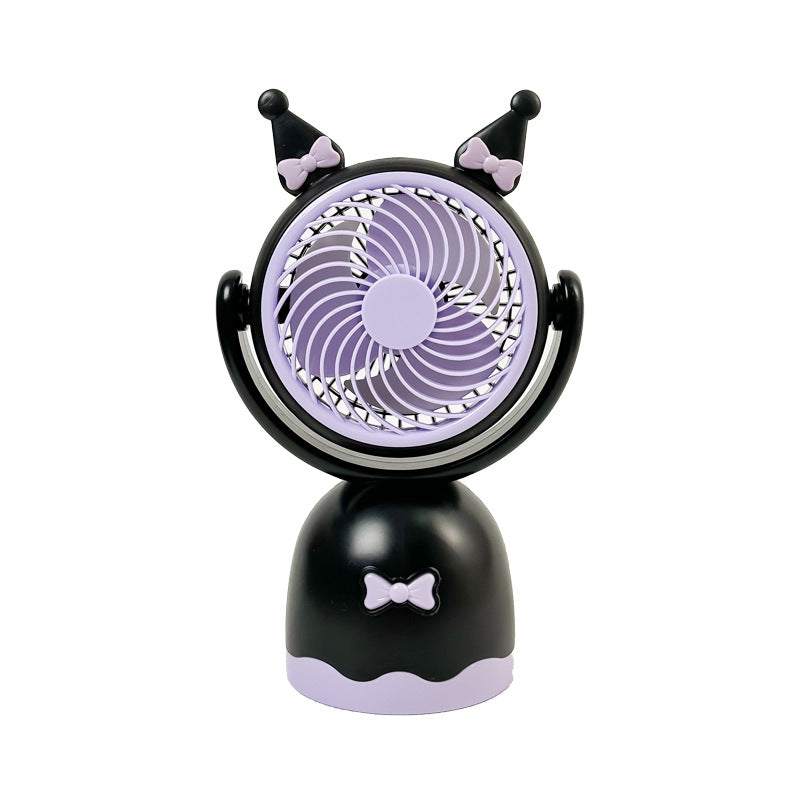 Portable Mini Handheld Fan with Playful Cat Design Lightweight Rechargeable Personal Cooling Fan