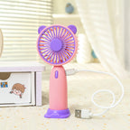 Portable Mini Handheld Fan for Women USB Rechargeable Quiet Operation Cute Cat Ears Design