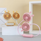 Unisex Portable Neck Fan Dual Fan Unit Flexible Silicone Arms Rechargeable
