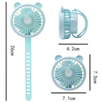 Portable Handheld Fan for Women with Wrist Strap Rechargeable USB Pink