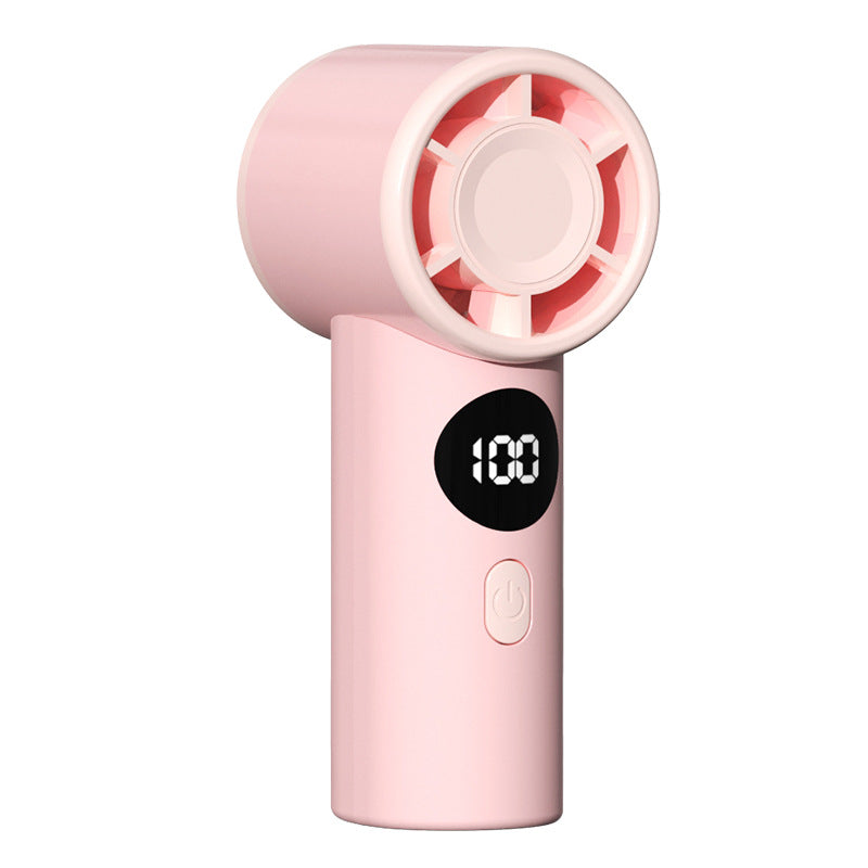 Handheld Fan USB Rechargeable Portable Quiet with LED Display Multiple Speeds Compact Design