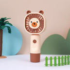 Women's Portable Handheld Fan Cute Bear Design Lightweight Battery Operated