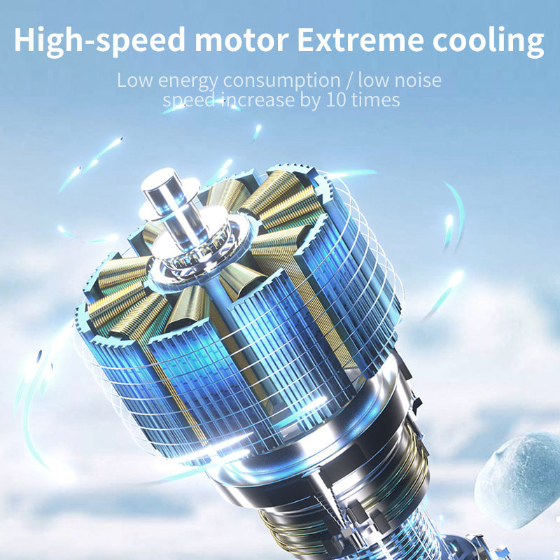 Portable Mini Fan USB Rechargeable Compact Quiet with LED Display and Multiple Speeds