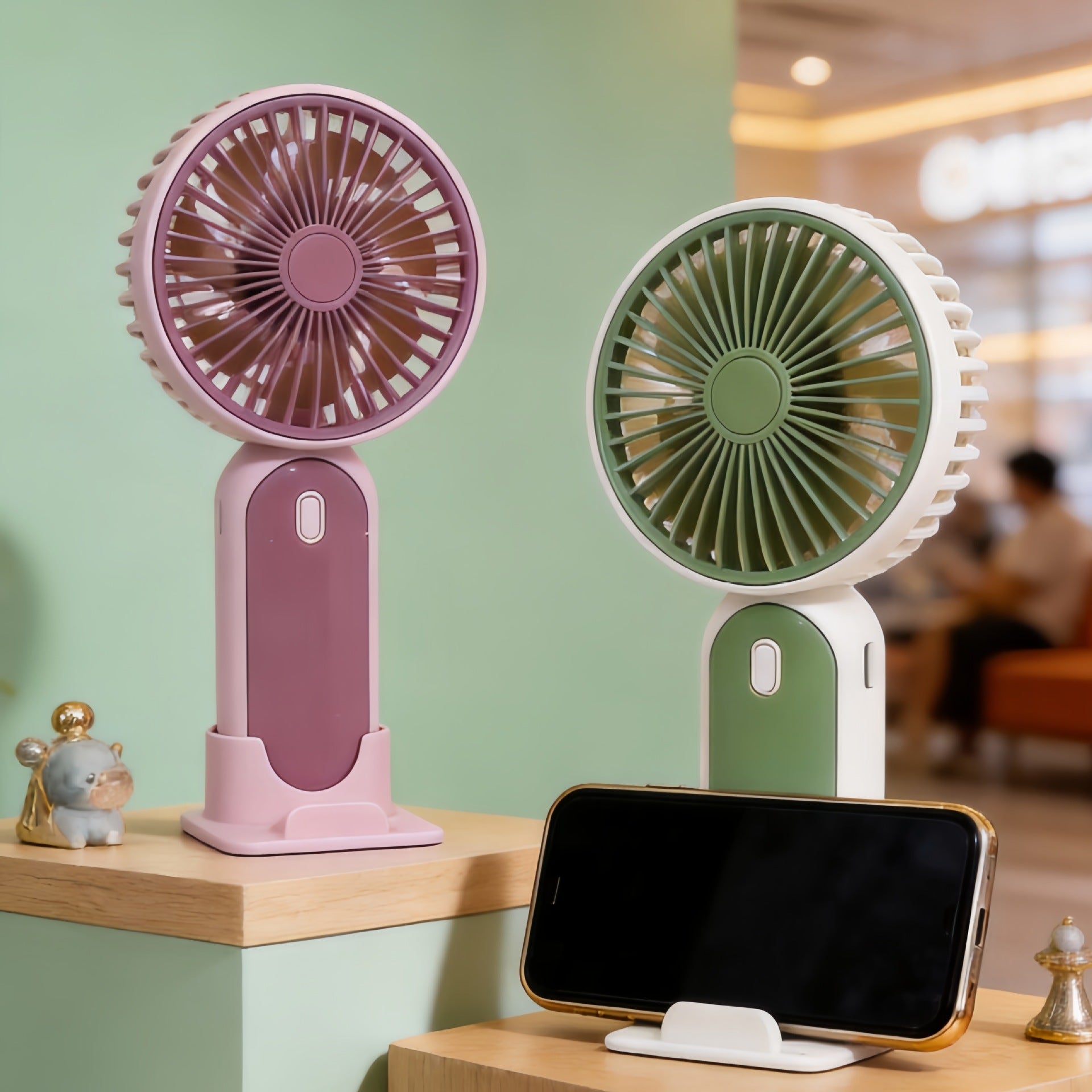 Portable Mini Fan USB Rechargeable Ergonomic Design Compact Quiet Operation for Women