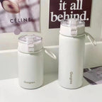 Women's Stainless Steel Insulated Water Bottle with Flip Lid Ergonomic Design