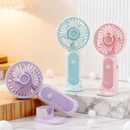Portable USB Rechargeable Handheld and Table Fan Quiet Mini Travel Fan