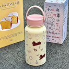 Women’s Insulated Stainless Steel Water Bottle with Cat Design Lightweight and Portable