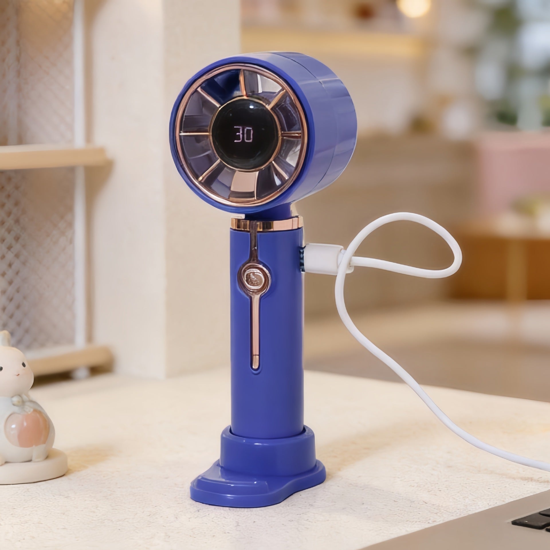Women's Portable USB Handheld Fan with Variable Speed Control Compact Lightweight Quiet Operation
