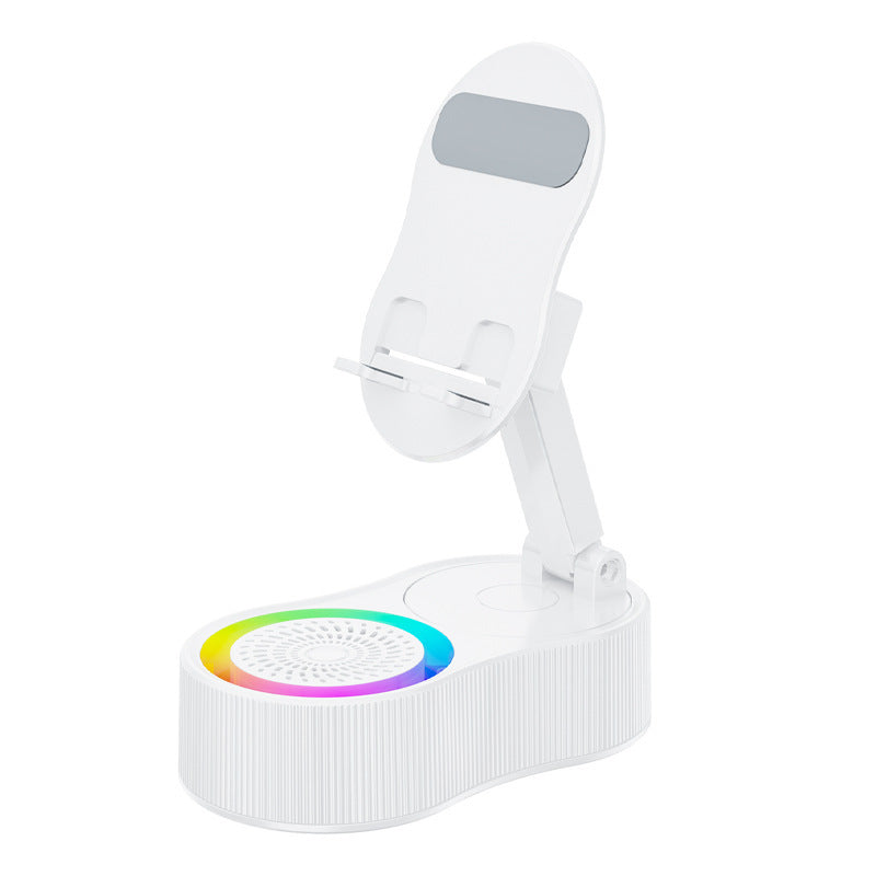 Unisex Smartphone Mount with Bluetooth Speaker RGB Lighting and Adjustable Stand