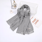 Ladies Scarf Houndstooth Pattern Soft Breathable Fabric Elegant Accessory