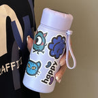 Ladies Stylish Water Bottle BPA-Free Flip Lid with Fun Sticker Designs Compact Size