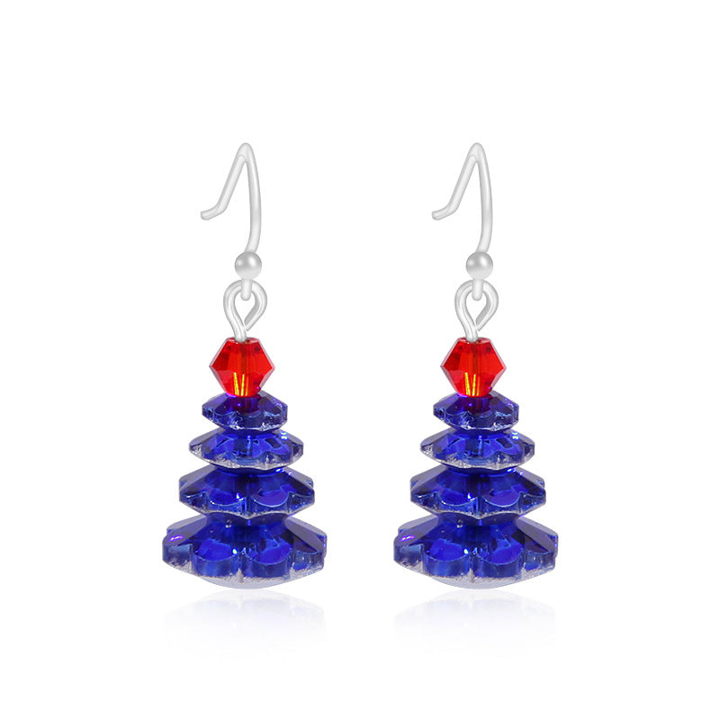 Women's Lightweight Star Earrings Enamel Flag Design Fishhook Closure Zinc Alloy