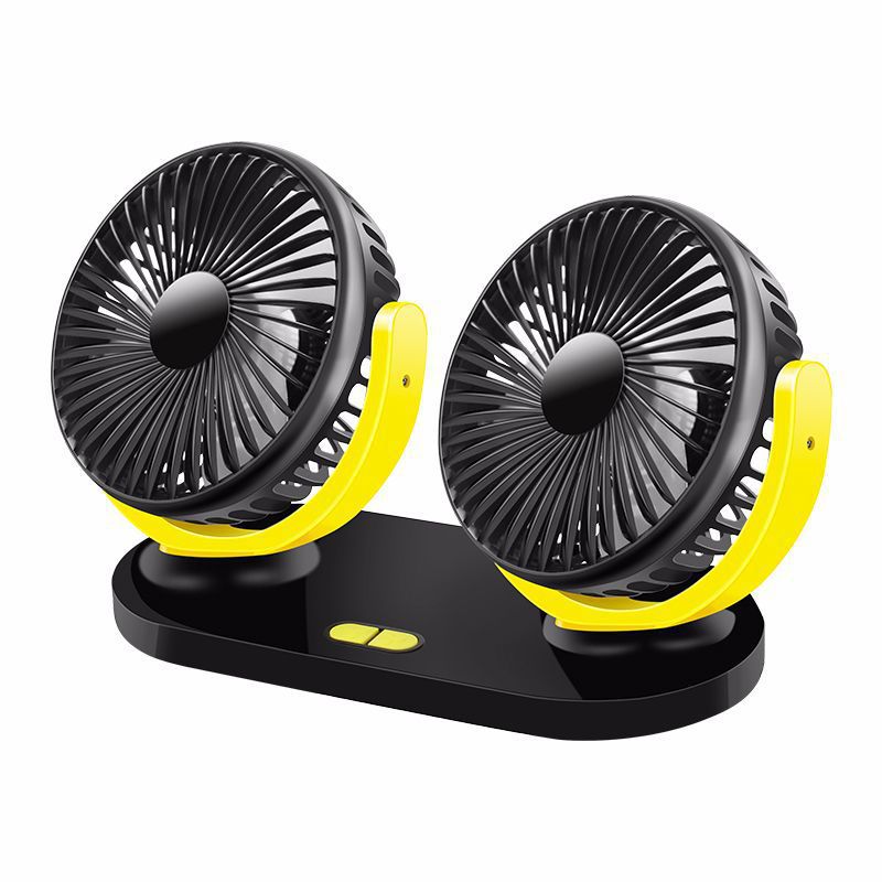 Dual-Head Rechargeable Desk Fan Portable Wireless Adjustable Speed Quiet Operation