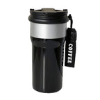 Ladies Stainless Steel Insulated Thermal Mug with Leak-Proof Lid and Floral Design