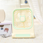 Portable Mini Fan USB Powered with Cute Cat Design Lightweight Handheld Personal Cooling Fan
