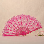 Ladies Lace Hand Fan Elegant Floral Pattern Lightweight Portable