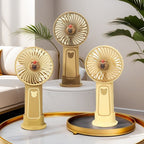 Rechargeable Portable Handheld Fan USB Charging Base Child-Safe Bear Design