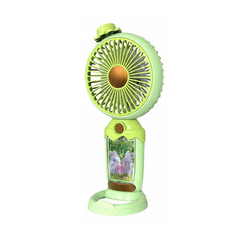 Harrow Portable Battery Operated Fan with LED Lighting Compact Travel Cooling