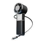 Portable Handheld Fan USB-C Rechargeable Lightweight Compact with Adjustable Speed and LED Display