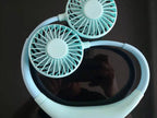 Harrow Hands-Free Portable Neck Fan Dual Adjustable Fans Rechargeable Battery