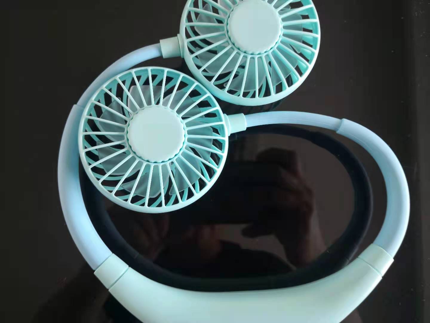 Harrow Hands-Free Portable Neck Fan Dual Adjustable Fans Rechargeable Battery
