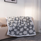 Ladies Cuddly Blanket Soft Microfiber Warm Cozy Throw with Snowflake Design