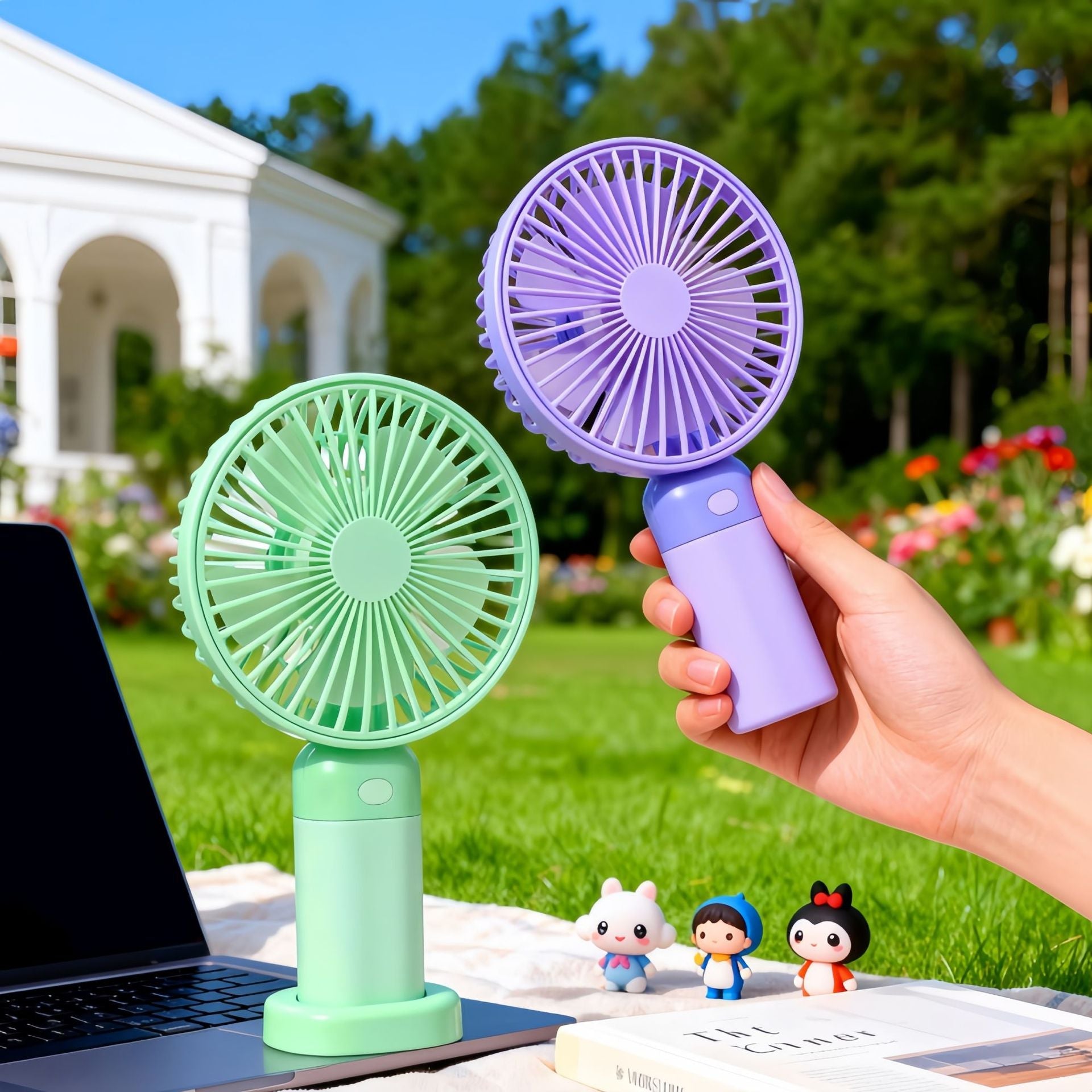Portable Mini Fan with Flexible Tilt and USB Rechargeable Battery Lightweight Personal Cooling Fan