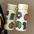 Ladies Stylish Water Bottle BPA-Free Flip Lid with Fun Sticker Designs Compact Size