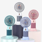 Portable Mini Fan Rechargeable Battery Multiple Speeds Compact Lightweight Quiet Cooling for Travel Office Outdoors