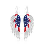 Women's Lightweight Star Earrings Enamel Flag Design Fishhook Closure Zinc Alloy