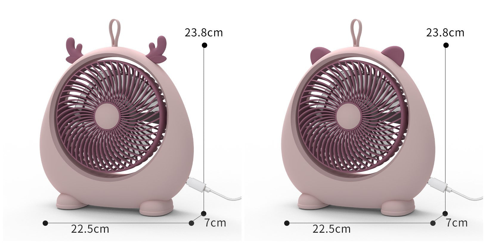 Portable Mini Fan USB Rechargeable Cute Animal Design Compact Desk Fan
