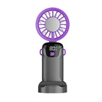 Portable Battery Fan with Digital Display Adjustable Speed Lightweight Compact