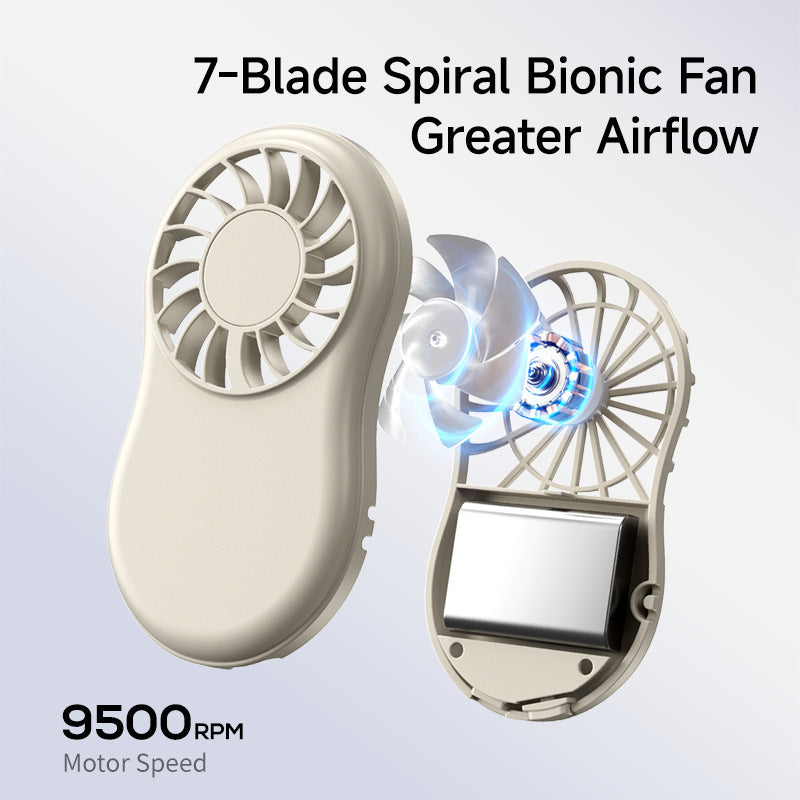 Portable Mini Fan Unisex Compact Lightweight Quiet Operation Stepless Speed Control Battery Powered