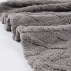 Women's Ultra-Soft Fleece Blanket Harrow Quilted Cozy Throw Blanket Large Size