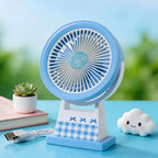 Portable USB Table Fan with Cute Animal Design Quiet Operation Adjustable Tilt Angle
