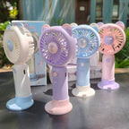 Portable Mini Fan USB Rechargeable Lightweight Compact Handheld Desk Fan with Multiple Speeds and Animal Design