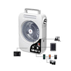 Harrow Portable Solar Powered Fan with Dual Lamps Lightweight Compact