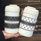 Women’s Insulated Drinking Cup BPA-Free Plastic Double-Walled One-Touch Closure Leak-Proof