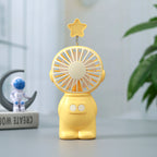 Mini Portable Fan with Star Attachment Unisex Compact Quiet Personal Fan