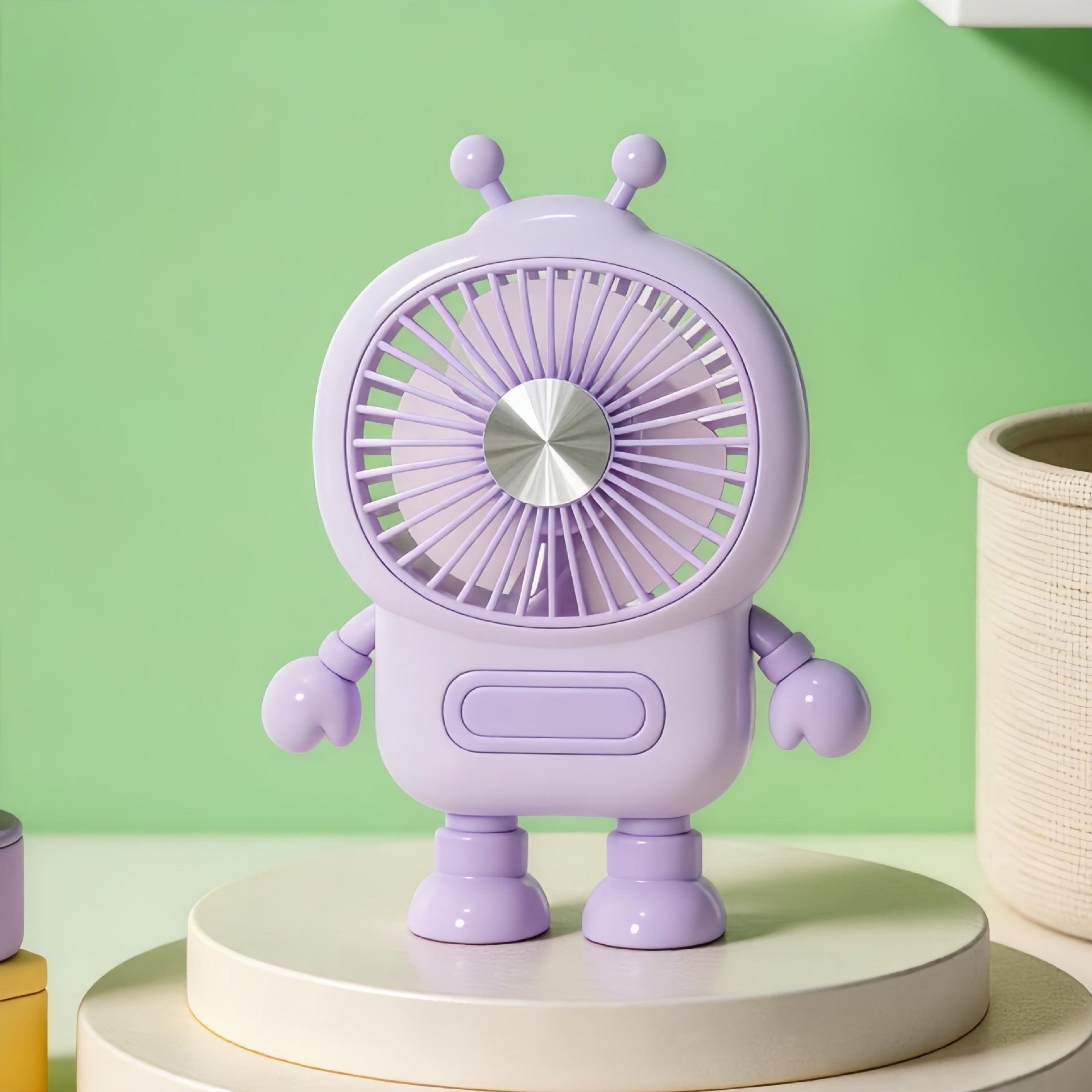 Portable Mini Fan Creative Robot Design Lightweight Handheld Personal Cooling Fan