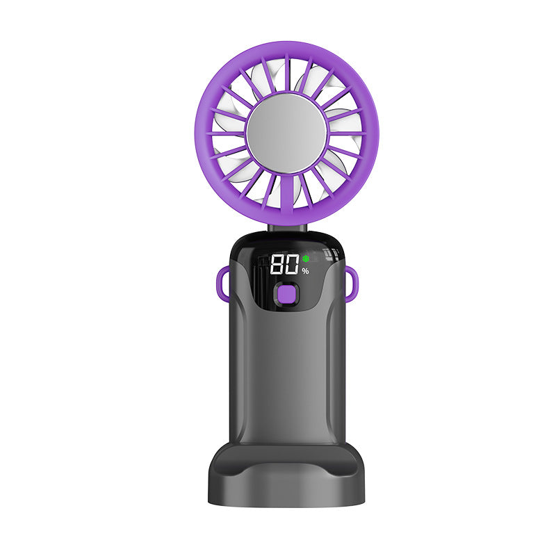 Portable USB Fan with Multiple Speeds and LED Battery Indicator Compact Lightweight