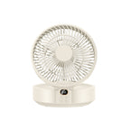 Portable Rechargeable Desk Fan Compact Lightweight Adjustable Speed 360-Degree Rotatable Head