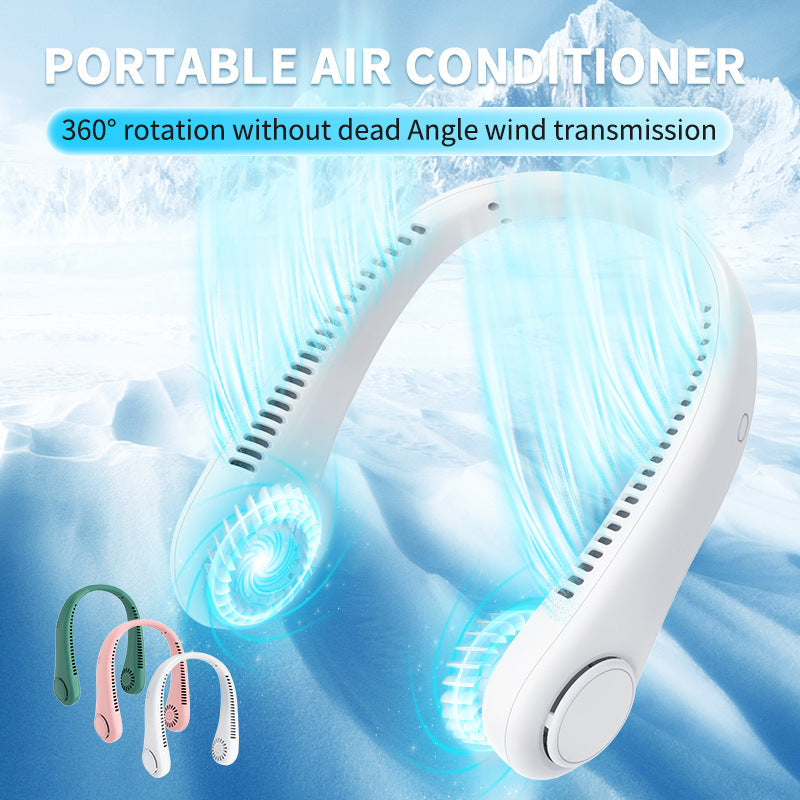 Portable Neck Fan Lightweight Ergonomic Design Adjustable Speed for Women