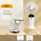 Foldable Rechargeable Hand Fan USB Portable Quiet Desk Fan with LED Display and Detachable Base