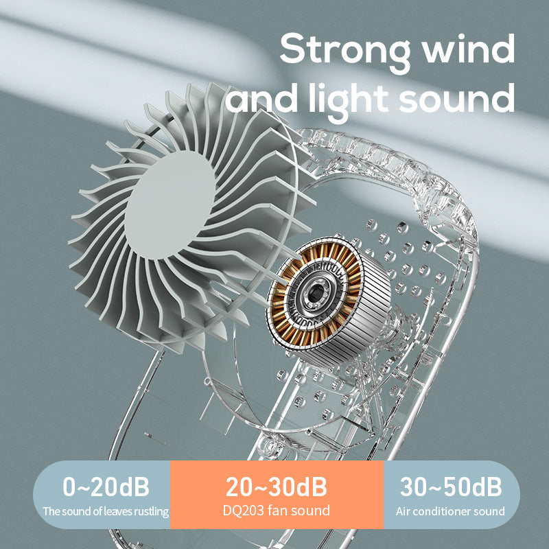 Hands-Free Portable Fan USB Rechargeable Personal Cooling Fan with Adjustable Speed